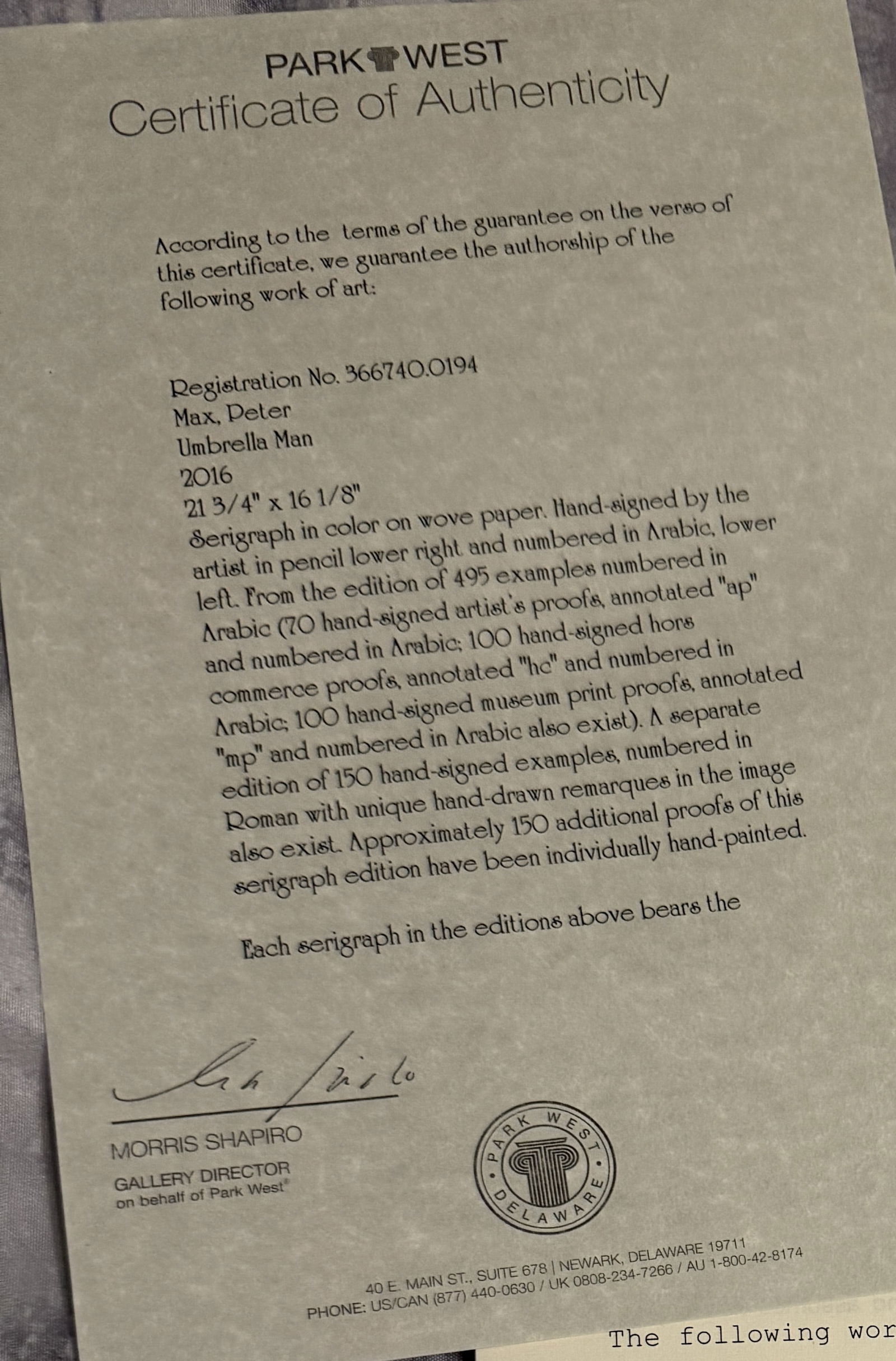 Peter Max Umbrella Man - 2