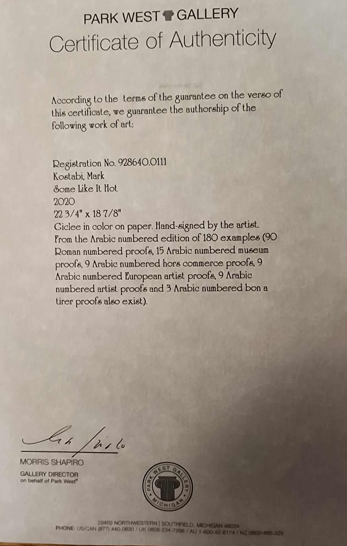 Mark Kostabi Some Like it Hot - 2