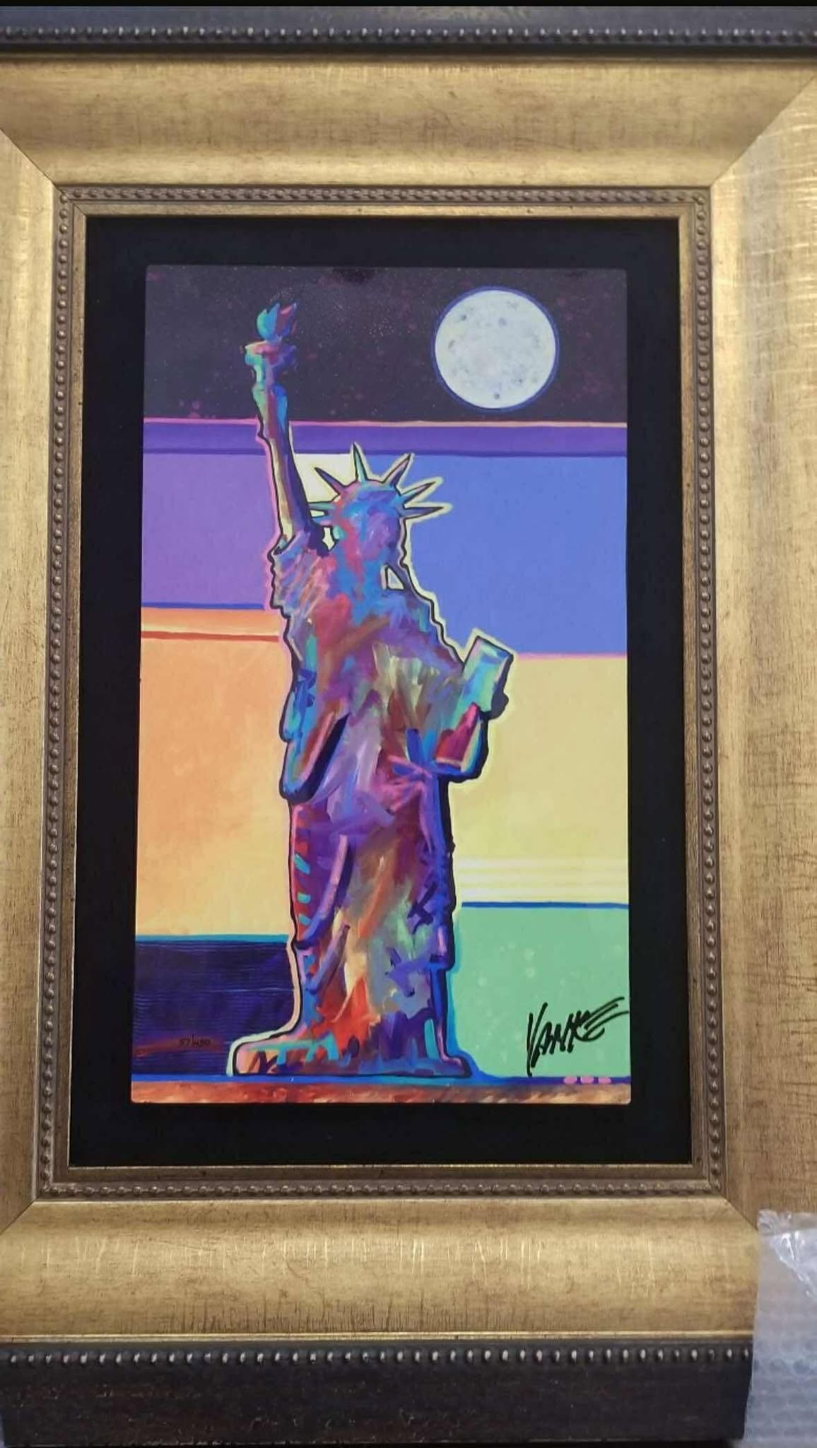 Tim Yanke Miss America: Tim Yanke "Miss America" 2017 17" x 9 7/8" image size caldograph (multuple through dye-sublimation on wood) Hand-signed in pigment lower by the artist. Gallery framed, COA, Appraisal LC
