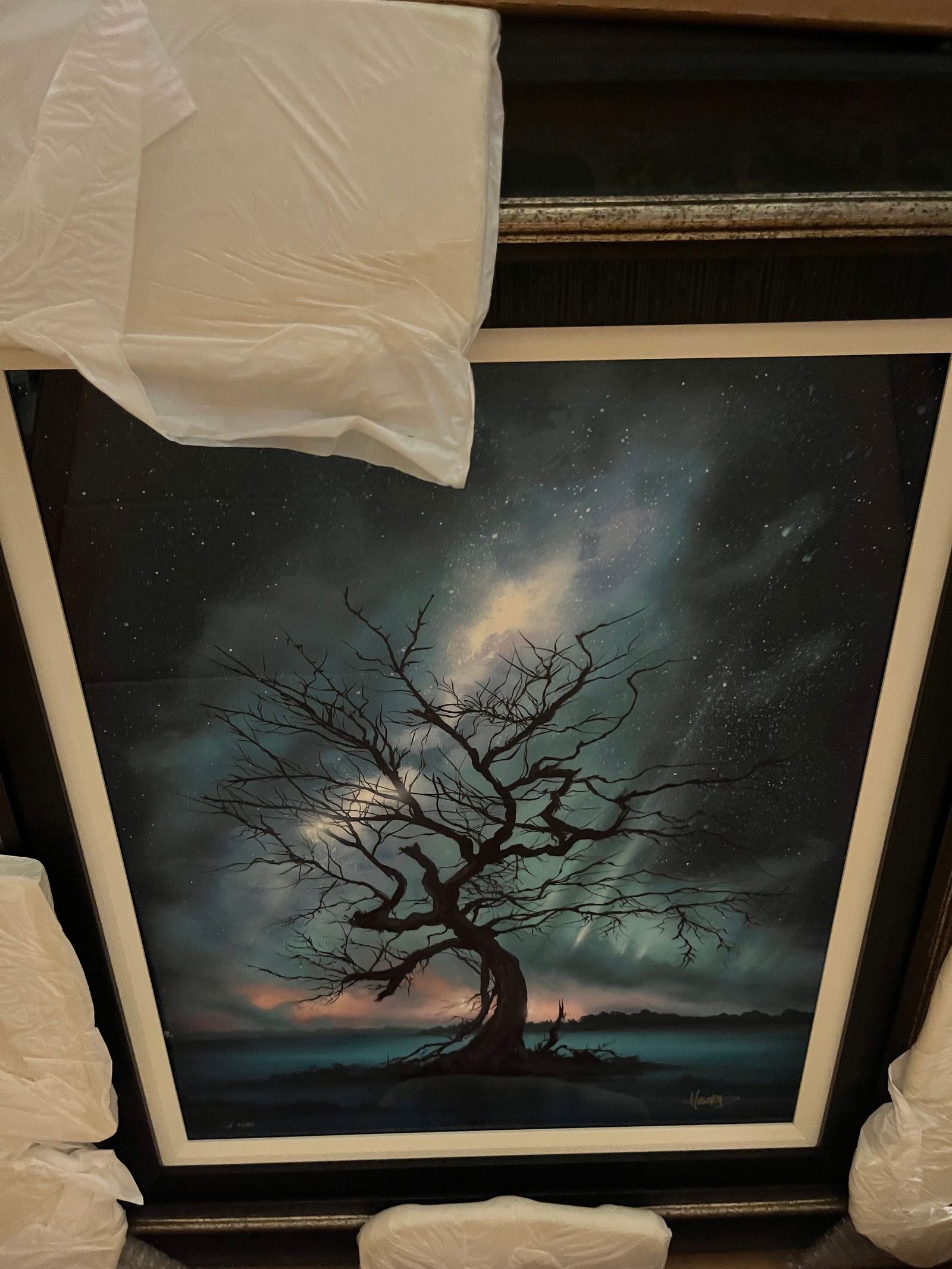 Ashton Howard Sandy Roots: Ahston Howard "Sandy Roots" 2021 25" x 20" image size Digital Multiple on aluminum through dye sublimation. Hand-signed by the artist. Gallery framed, COA, Appraisal. WC