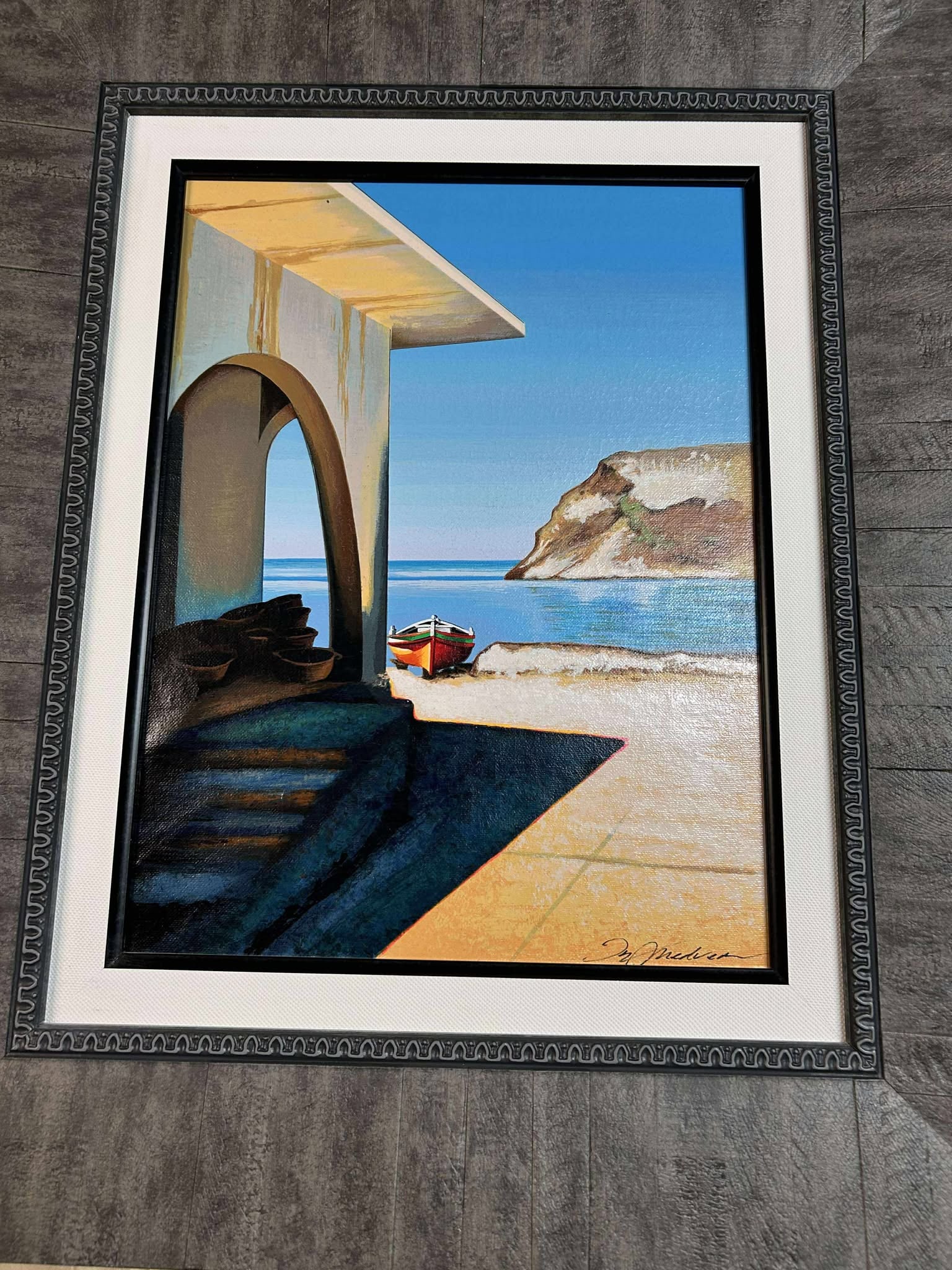 Igor Medvedev Well Balanced II: Igor Medvedev "Well Balanced II" 2000 16 1/2" x 12 1/4" image size Serigraph in color on canvas signed in ink lower right. Gallery framed, COA, CR