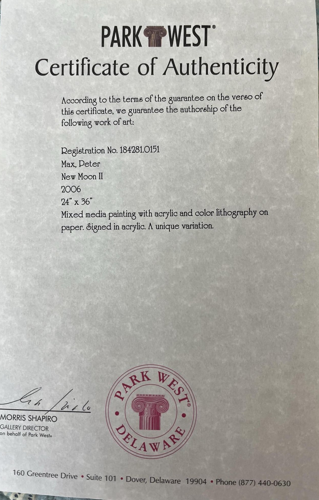 Peter Max New Moon II Unique - 3