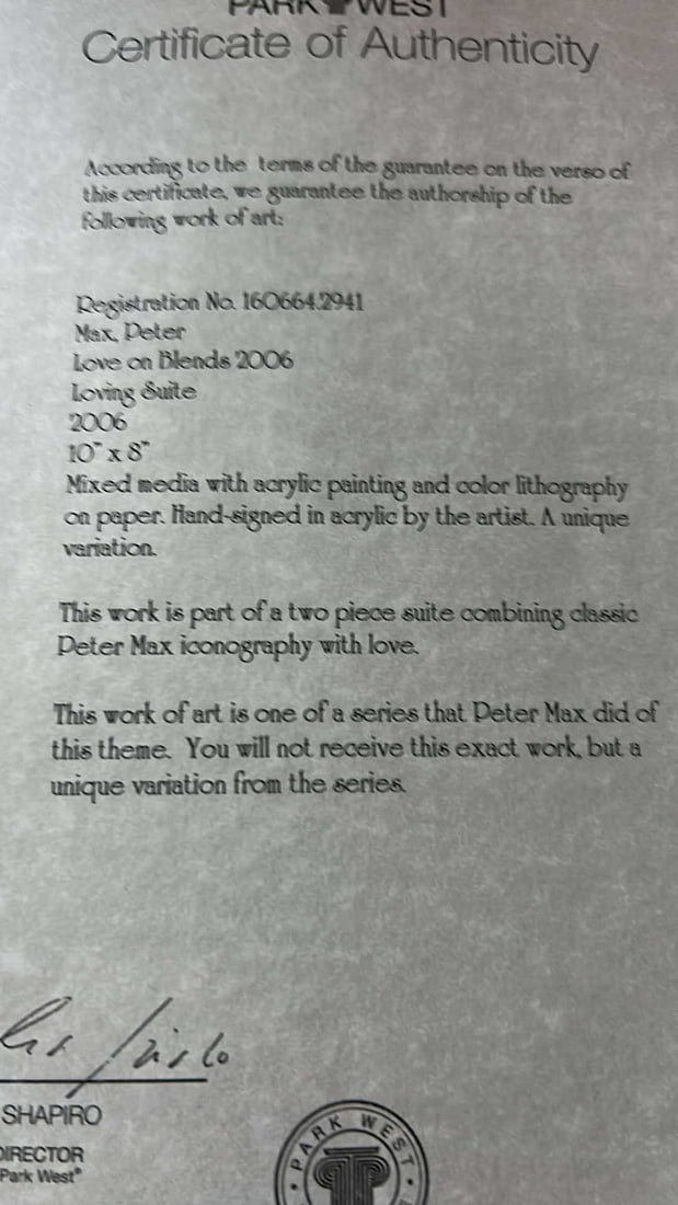 Peter Max Love on Blends 2006 - 2