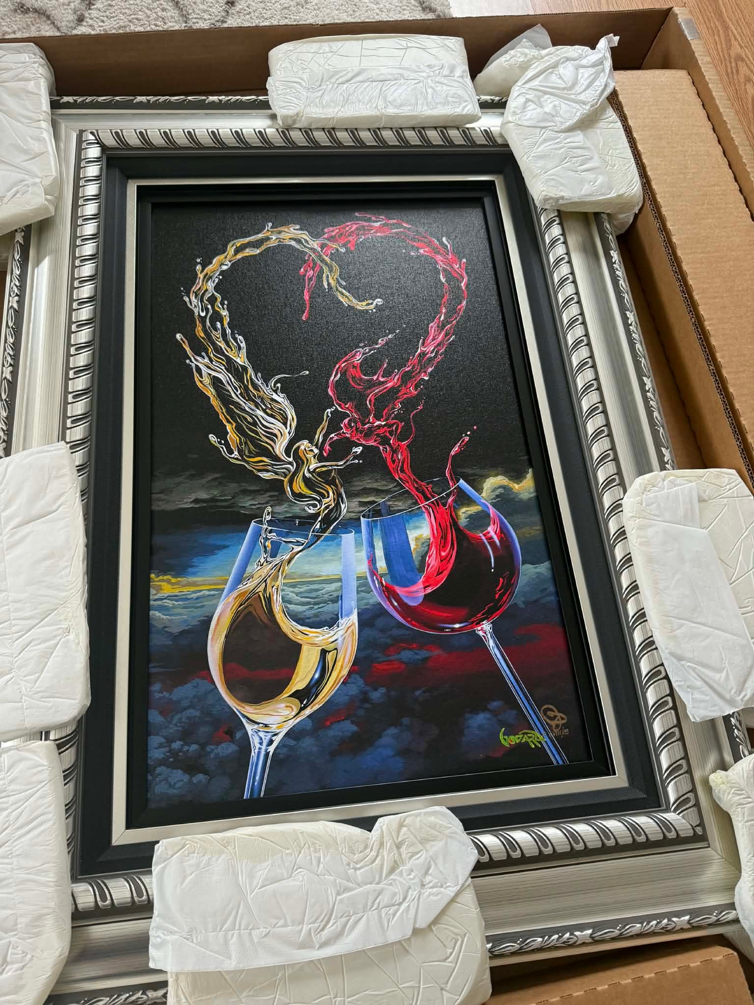 Michael Godard Together: Michael Godard "Together" 2023 25" x 15 1/4" image size Giclee in color with hand embellishment on canvas. Hand-signed by the artist. Gallery framed, Coa, Appraisal. SB