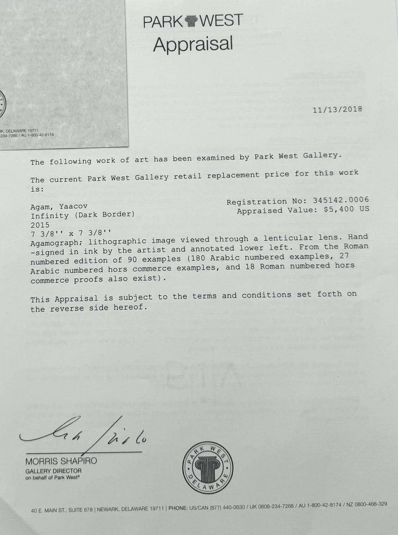 Yaacov Agam Infinity (Dark Border) - 5