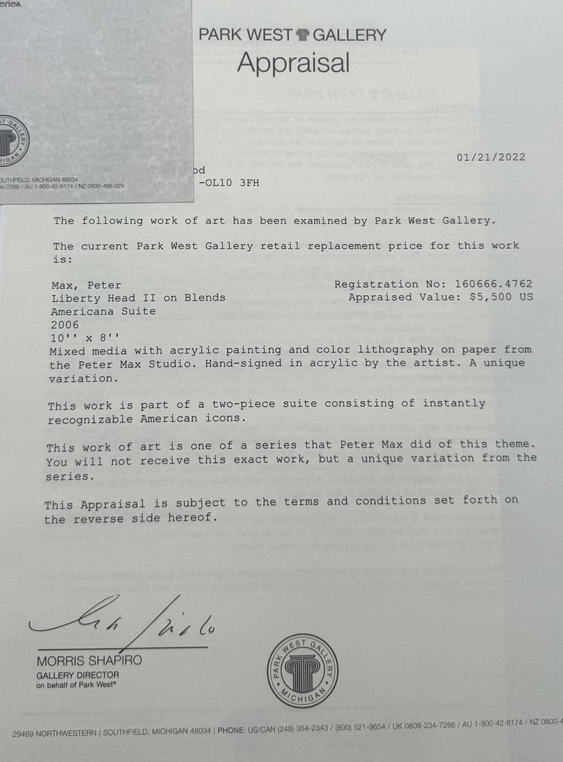 Peter Max Liberty Head II on Blends - 5