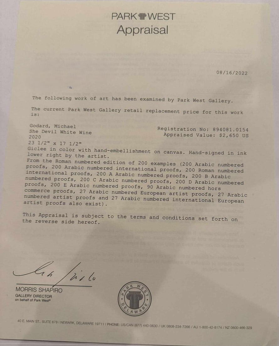 Michael Godard She Devil White Wine - 4