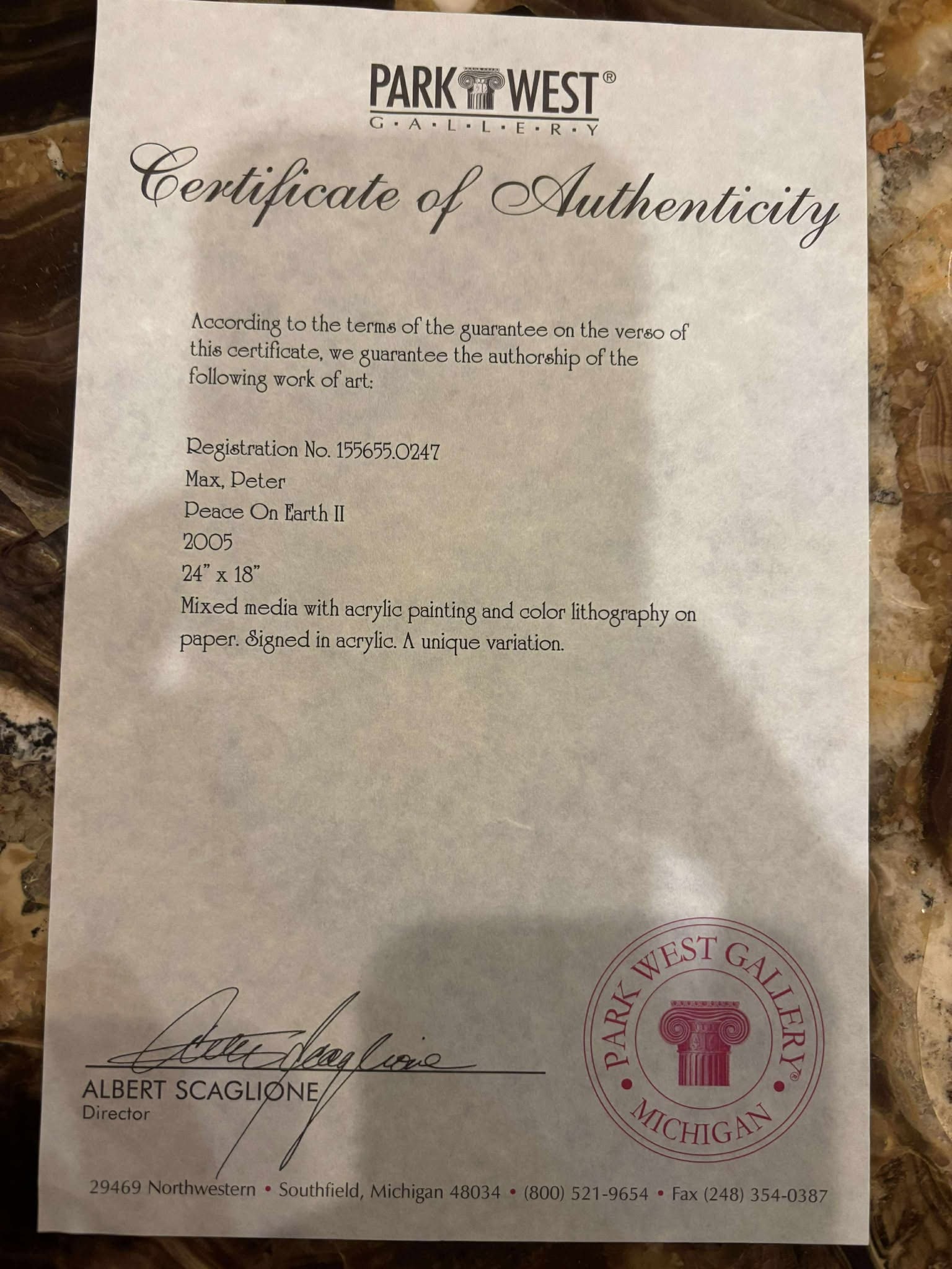 Peter Max Peace on Earth - 2