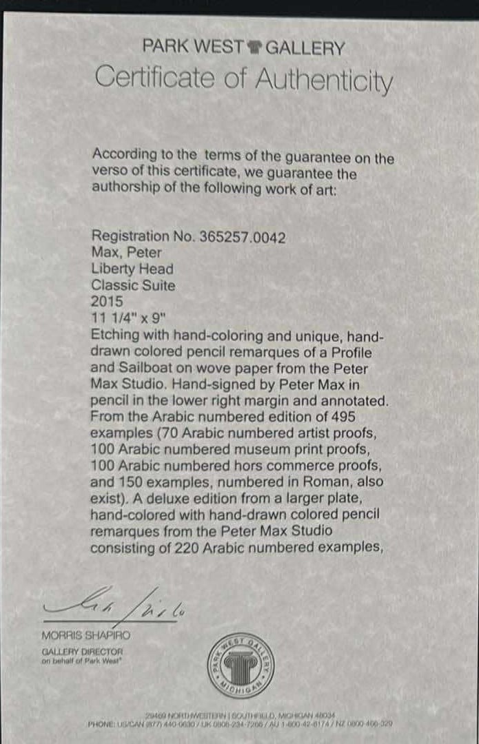 Peter Max Liberty Head Classic Suite - 4