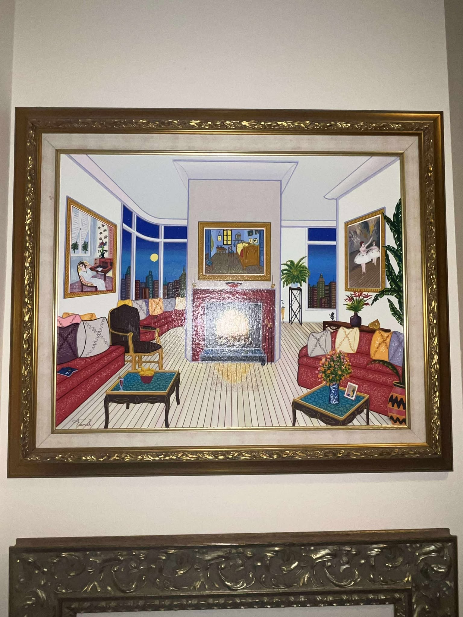 Fanch city scape with moon - 2