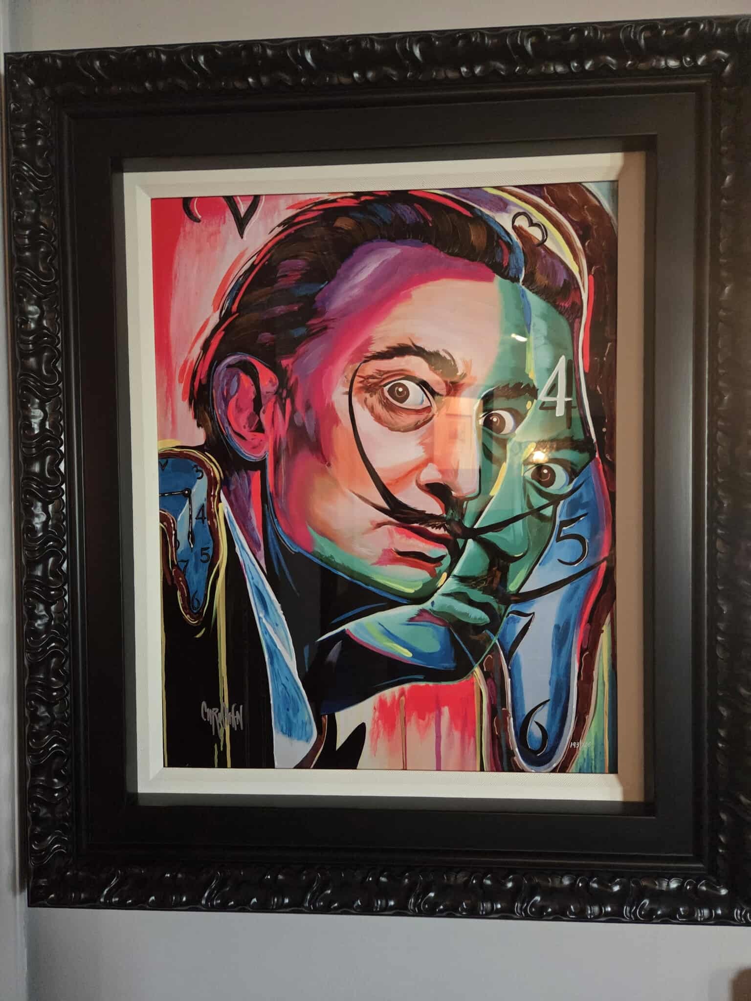 Christian Masot Dali: Christian Masot "Dali" 2023 20" x 16" image size Dye sublimation on aluminum. Hand-signed by the artist. Gallery framed, COA, Appraisal. JP