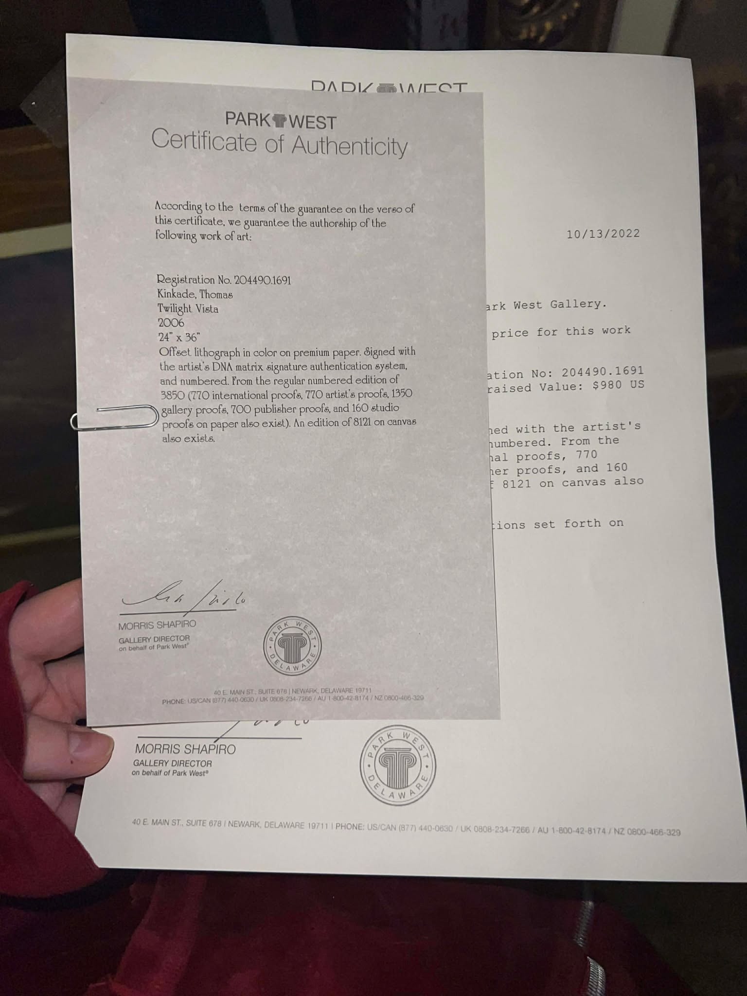 Thomas Kinkade Twilight Vista - 2