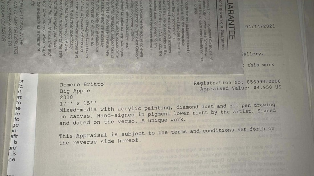 Romero Britto Big Apple - 2