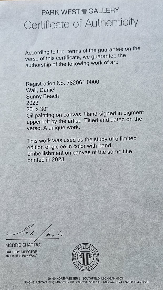 Daniel Wall Sunny Beach Unique - 2