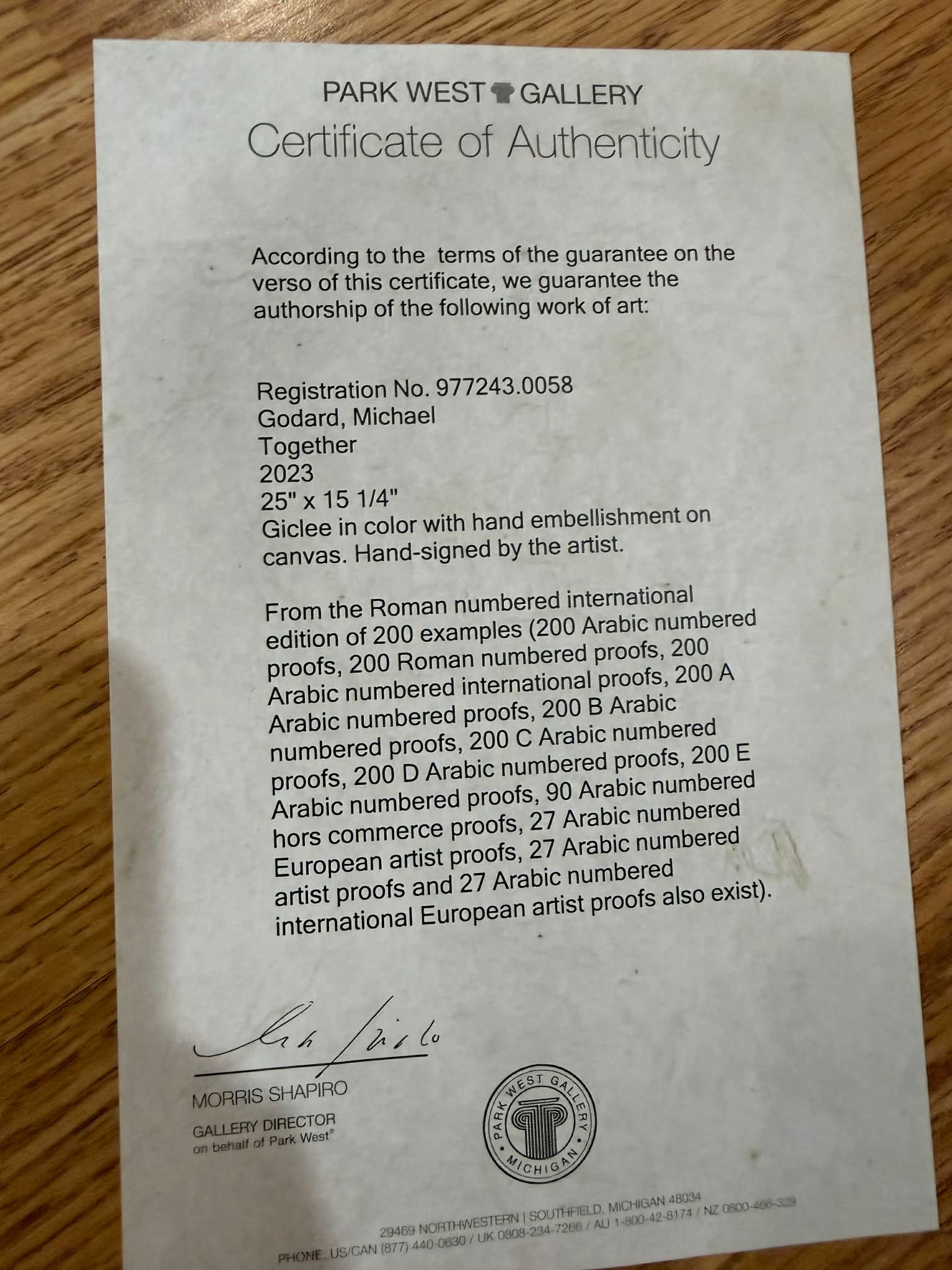 Michael Godard Together - 2