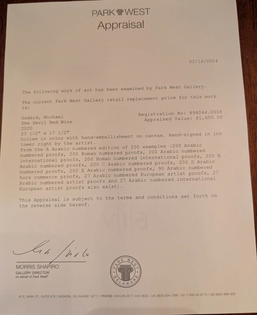 Michael Godard She Devil Red Wine - 2