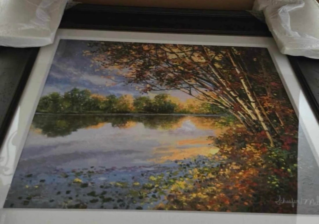 Lights of your Presence: Schaefer Miles "Lights of Your Presence" 16 5/8" x 20" image size Giclee in color on paper. Erom the Arabic numbered LE Gallery Framed COA