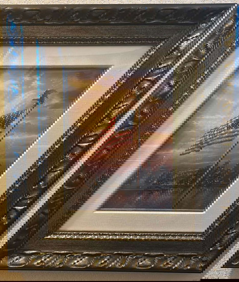 Thomas Kinkade Light of Freedom (Small): Thomas Kinkade "Light of Freedom" (small) 2001 16"x12" (Image size) offset lithograph in color on premium paper. Signed the the artist's DNA matrix signature authentication system and numbered.