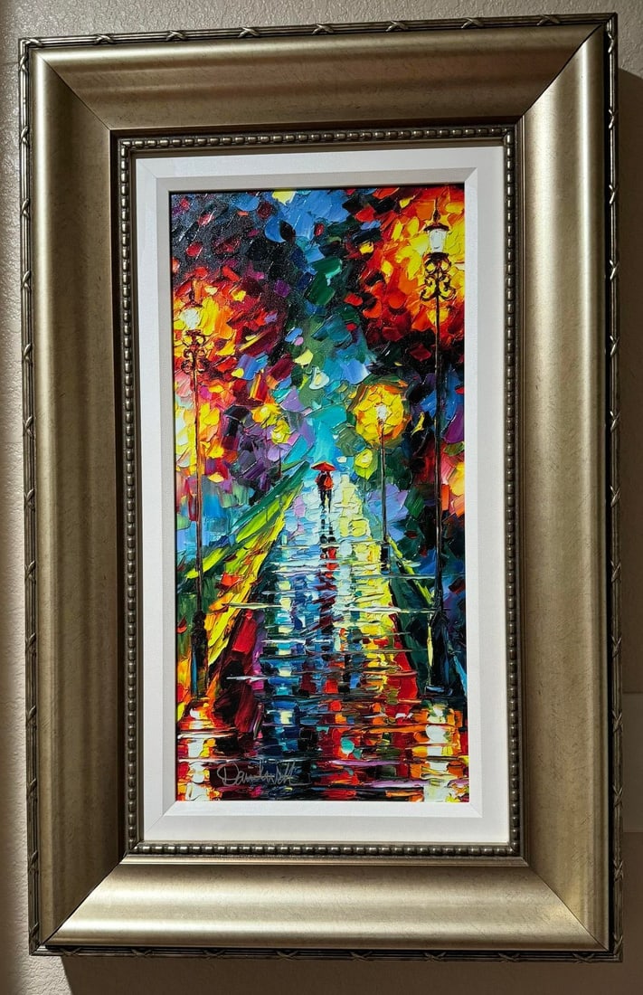 Daniel Wall Until the Last Moment: Daniel Wall "Until the Last Moment" 2016 22"x10 1/2" (Image size) Giclee in color on canvas with hand-embellishment. Hand-signed in ink lower center by the artist. AS