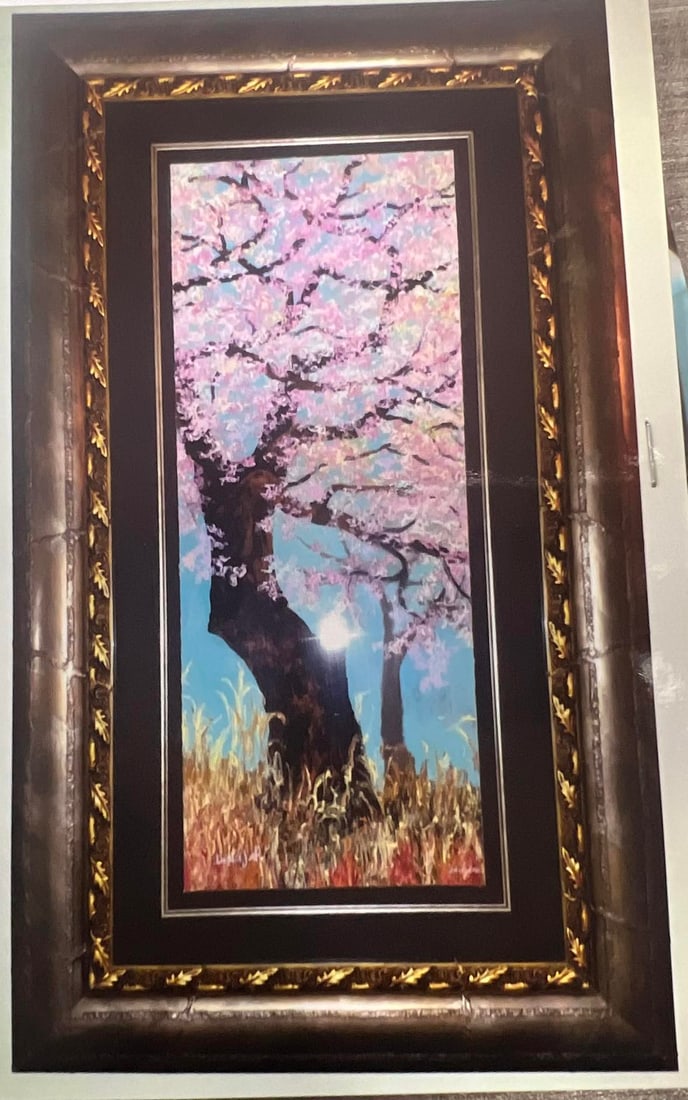 Blushing Beauty: David Najar "Blushing Beauty" 2014 28 3/8"x 11 3/8" Image size Giclee on paper. Hand-signe din pencil lower left by the artist. Gallery framed, apprasial