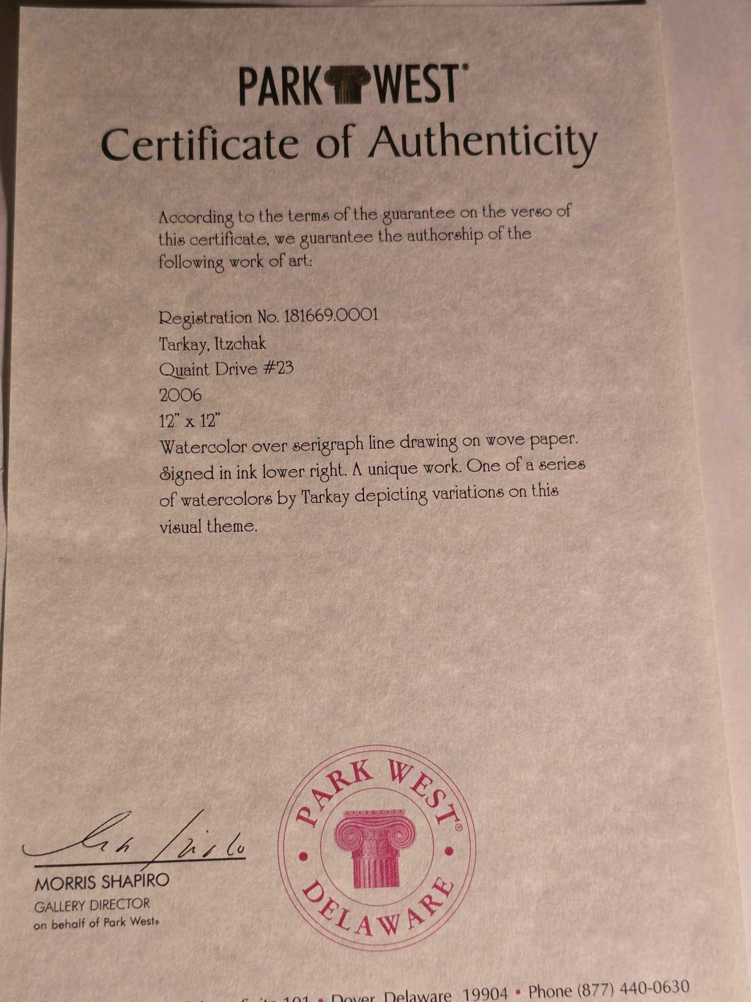 Itzchak Tarkay"Quaint Drive" - 2