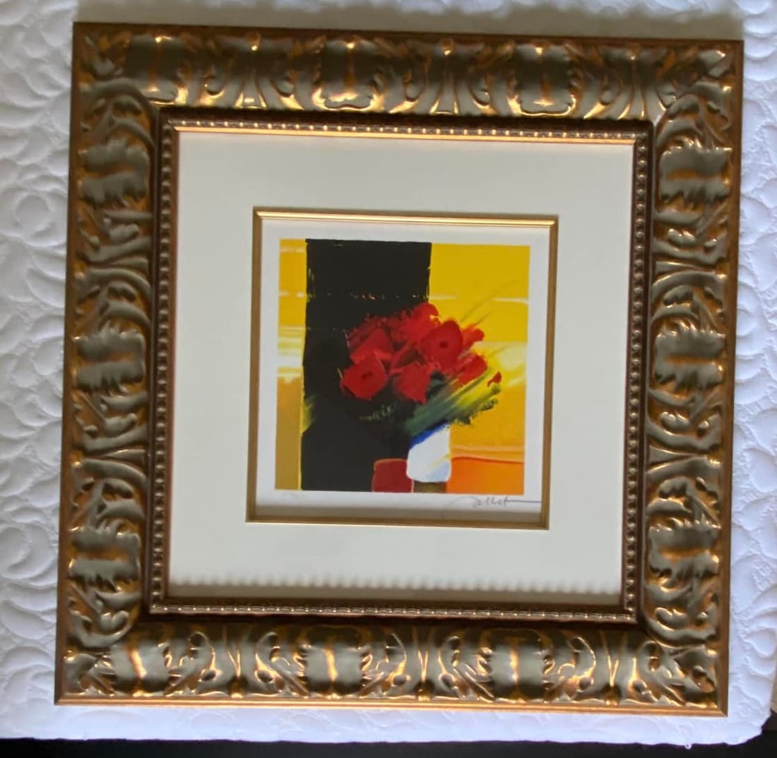 Pardon Rouge: Emile Bellet "Pardon Rouge" 2006 7 7/8"x 7 7/8" image size Lithograph in color on wove paper. Signed in pencil lower right. Gallery framed LE COA