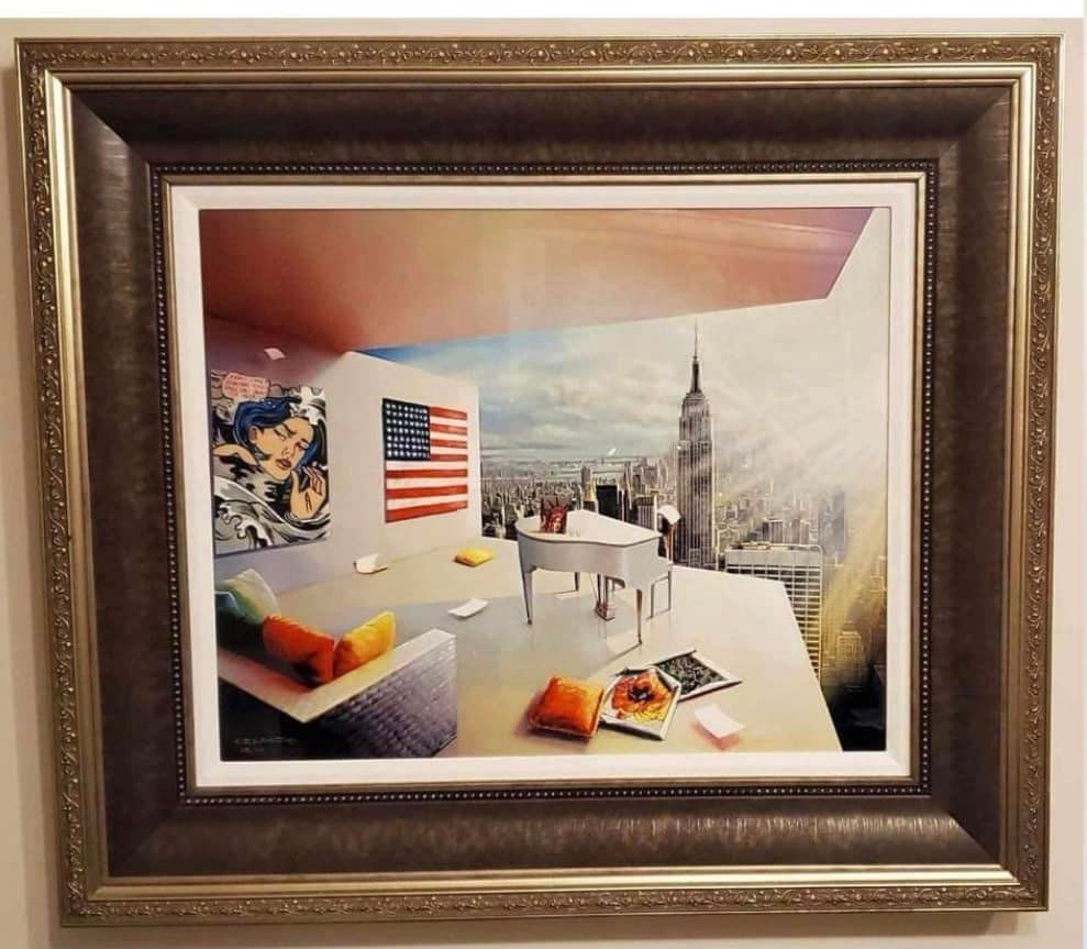 Manhattan View: Orlando Quevedo, "Manhattan View" 2017 20" x 24 1/2" image size Digital multiple on aluminum through dye sublimation. Hand-signed in pigment lower right by the artistLE 450 Gallery framed COA