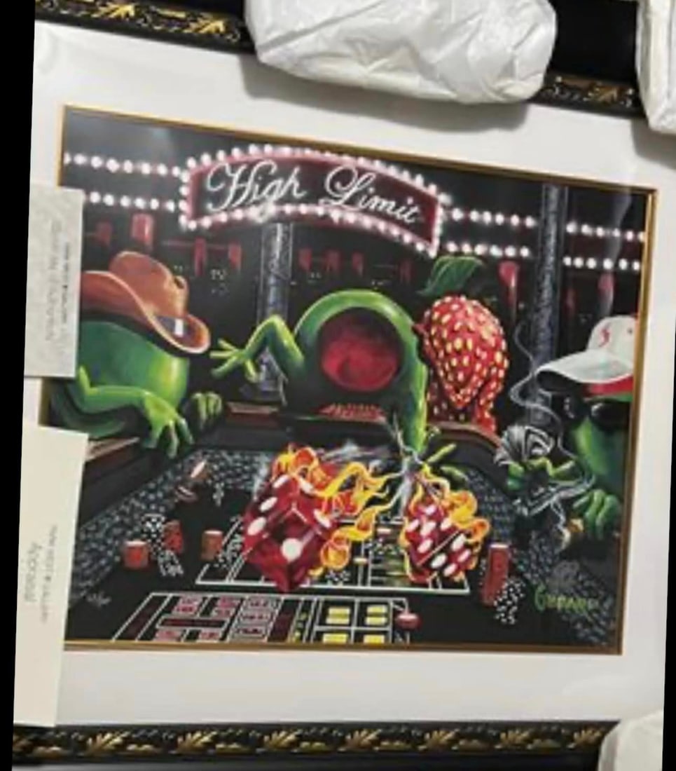 Shooters: Michael Godard "Shooters" 2009 28" x 32" Seriolithograph in color on wove paper. Hand-signed by the artist in ink Gallery framed LE COA