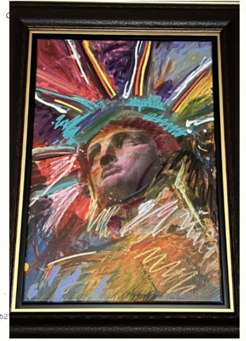 New York Yanke: Tim Yanke "New York Yanke" 2020 28" x 19" image size Giclee in color with hand-embellishment on canvas, hand annotated from a VIP edition of 99 examples. Hand-signed in pigment lower right by the