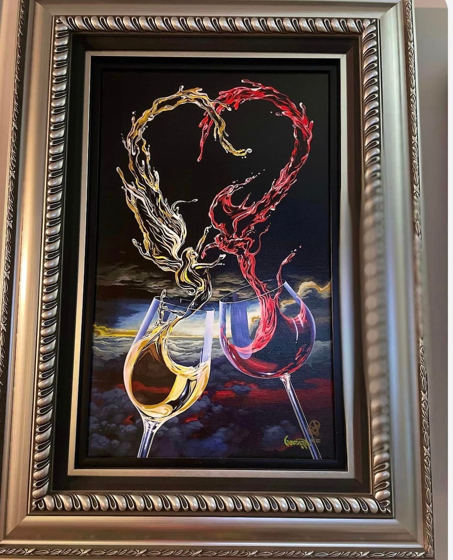 Together: Michael Godard " Together" 2023 25" x 15 1/4" image size Giclee in color with hand-embellishment on canvas .Hand-signed by the artist. LE 200 Gallery framed COA