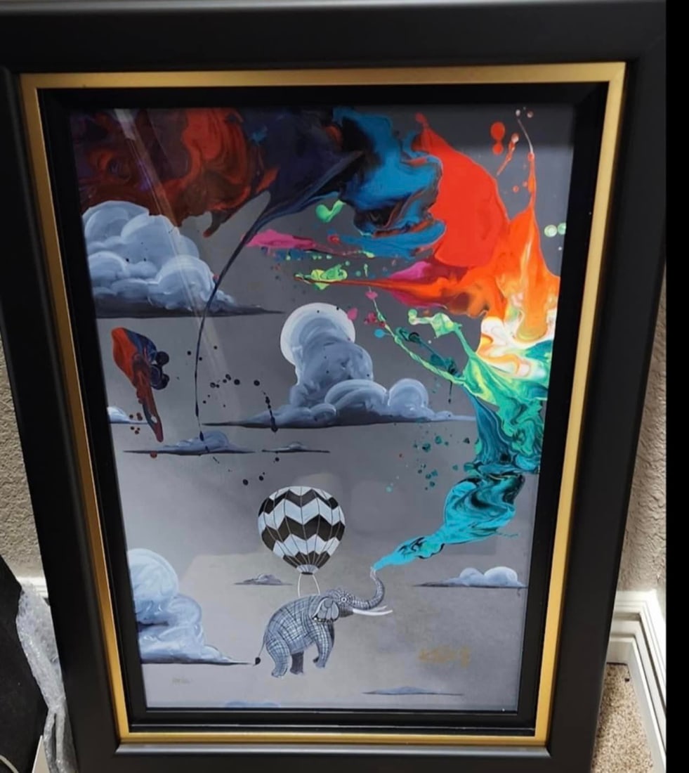 Kre8 "Rise Above": Kre8 "Rise Above" 2024 19" x 12 5/8" image size Dye sublimation on aluminum. Hand-signed by the artist. From the Arabic numbered edition of 200 COA