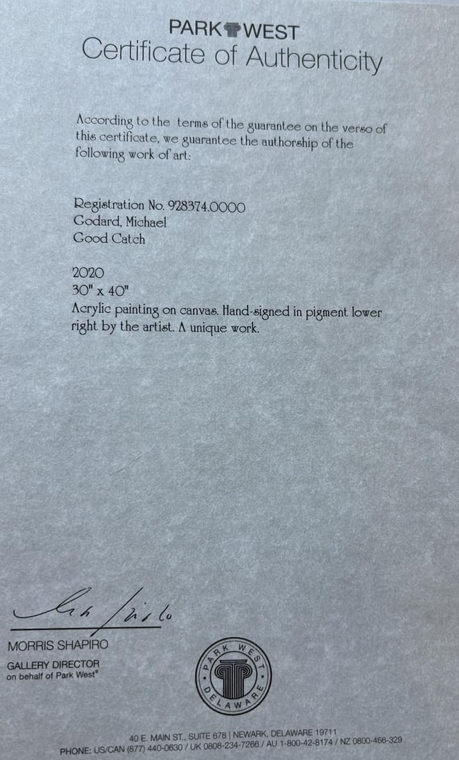 Michael Godard "Good Catch" Unique - 3