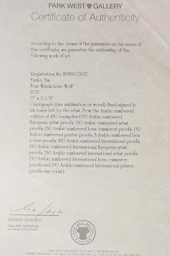 Tim Yanke "Four Winds Lone Wolf" - 3