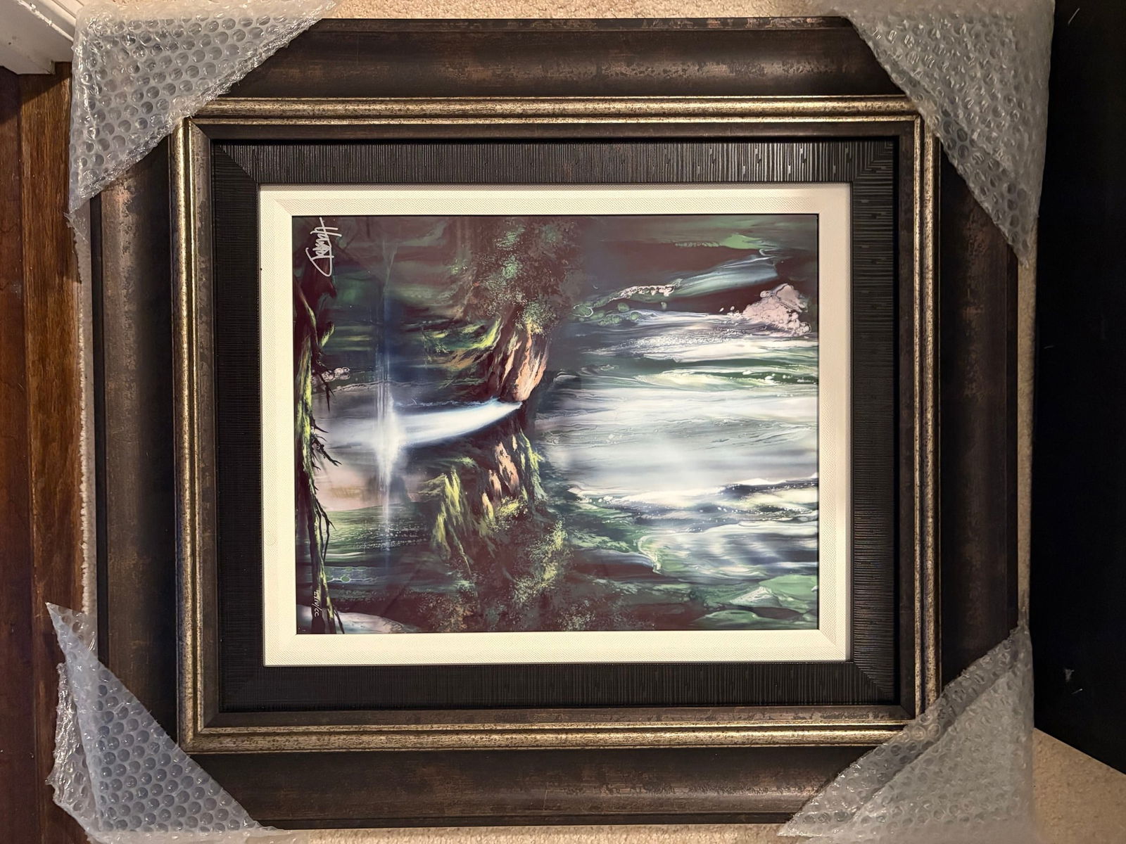 Ashton Howard Other Worlds Away: Ashton Howard "Other Worlds Away" on metal, Gallery framed, SB