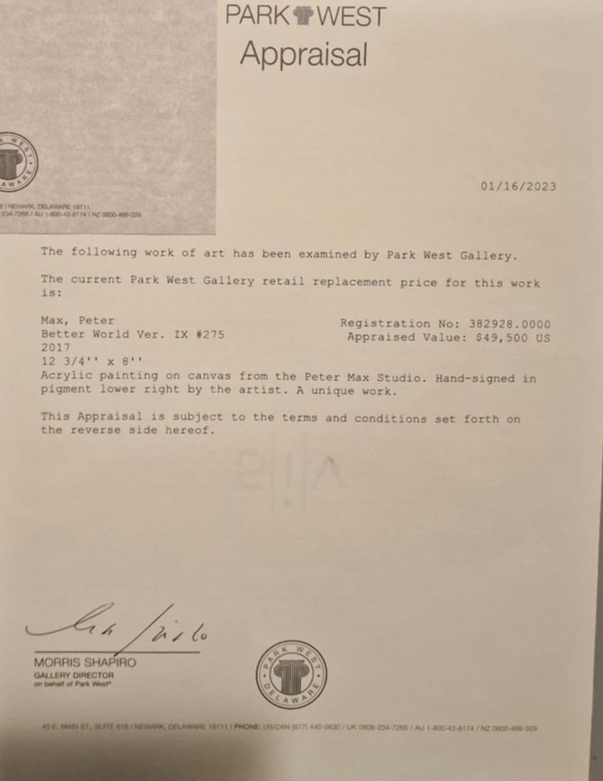 Peter Max "Better World Ver IX #275" - 4