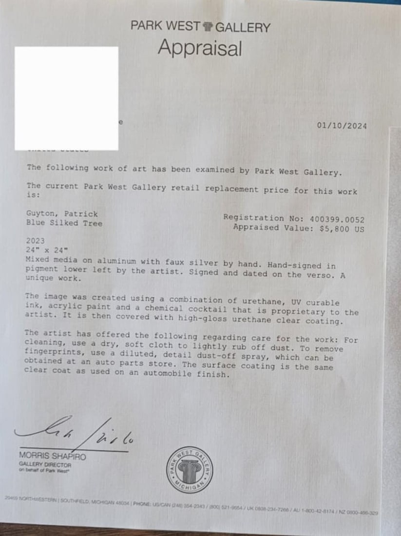 Patrick Guyton "Blue Silked Tree" Unique - 4