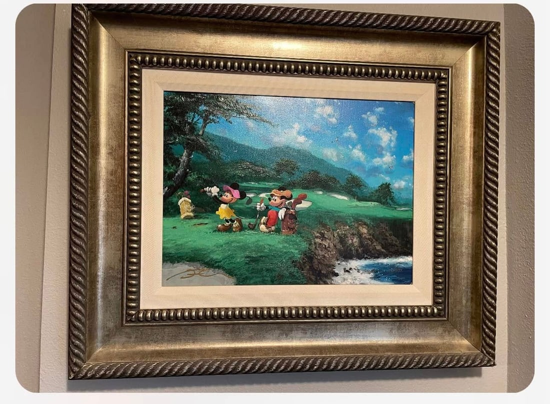 James Coleman "Day at the Beach": James Coleman "Day at the Beach" 2008 12" x 16" image size Embellished giclee on canvas Signed and numbered LE COA