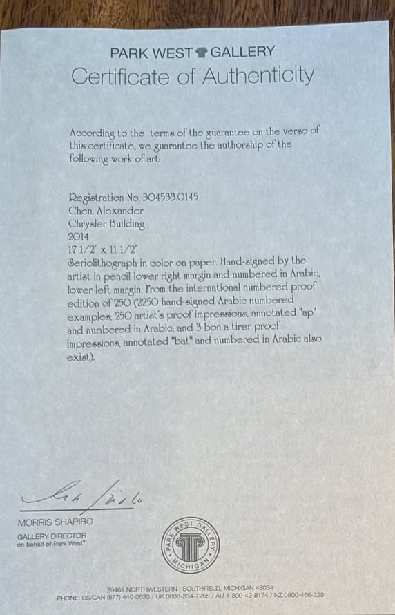 Alexander Chen "Chrysler Building" - 2