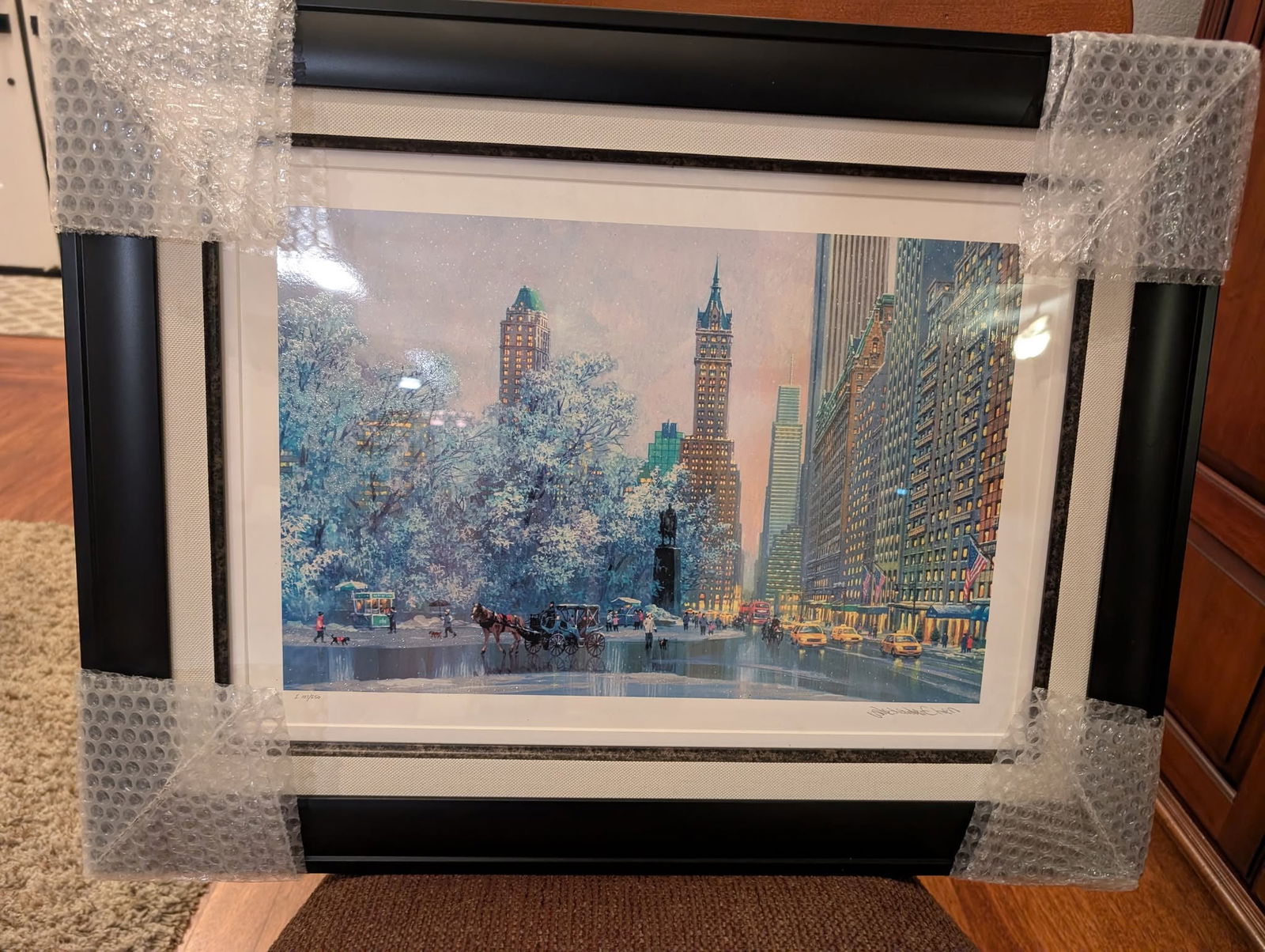 Alexander Chen "Central Park South and Center Drive": Alexander Chen "Central Park South and Center Drive" 2014 11 1/2" x 17 1/2" image size seriolithograph in color on paper. Hand-signed by the artist in pencil lower right margin and numbered in