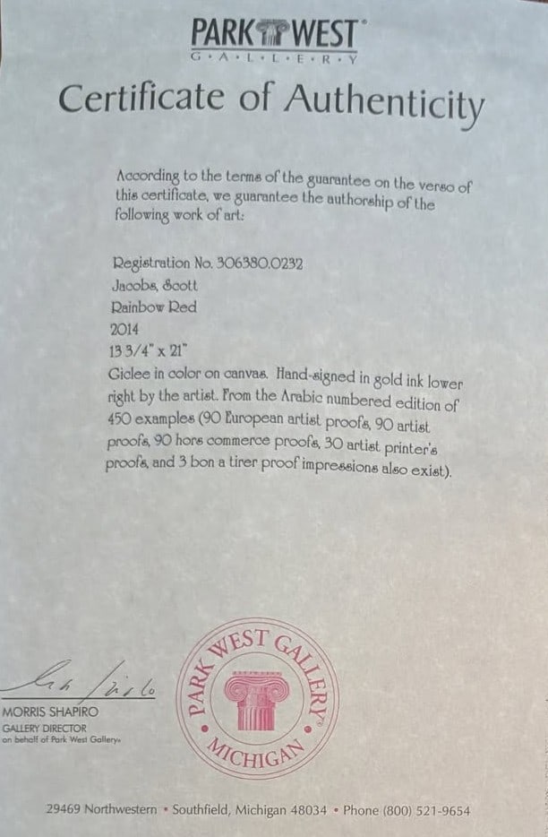 Scott Jacobs "Rainbow Red" - 2