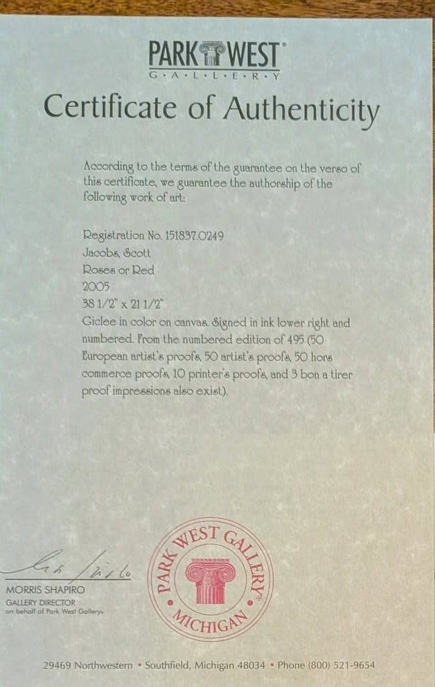 Scott Jacobs "Roses or Red" - 2