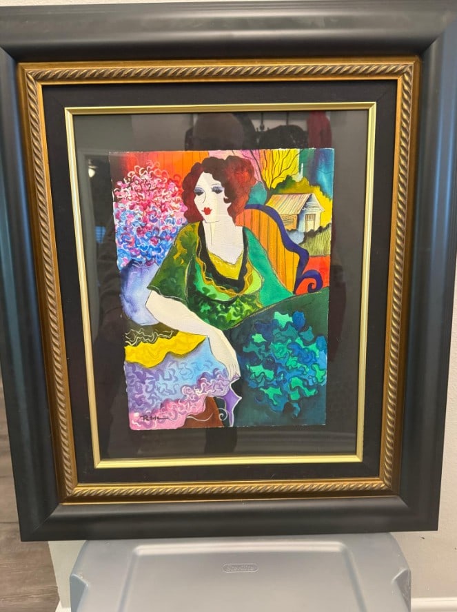 Patricia Govezensky "Untitled 30991": Patricia Govezensky "Untitled 30991" 2006 11" x 14" image size original watercolor COA, Gallery framed