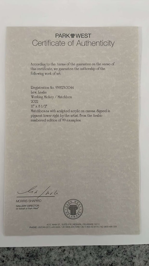Leslie Lew Working Mickey / Matchbox - 3