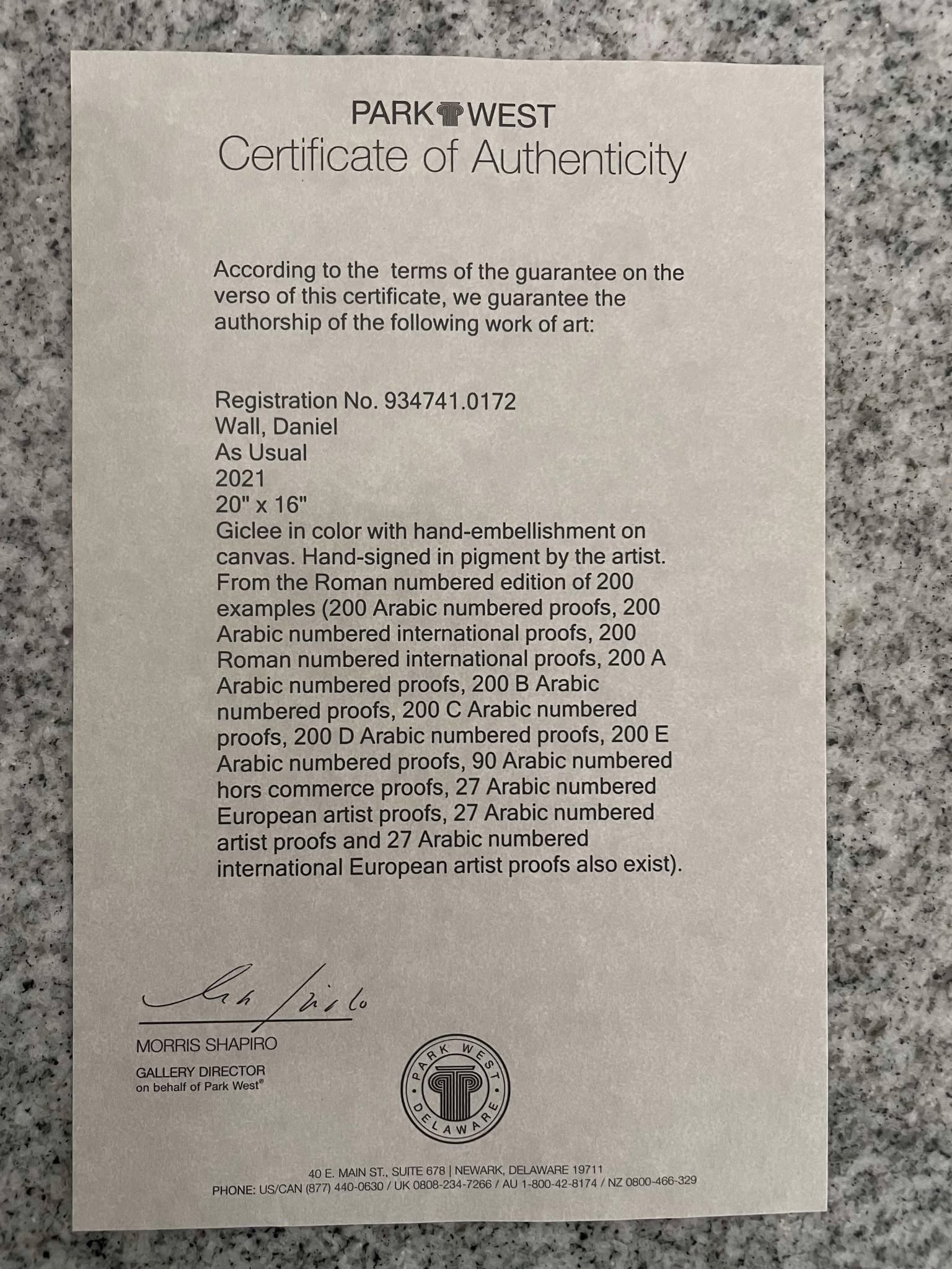 Daniel Wall As Usual - 2