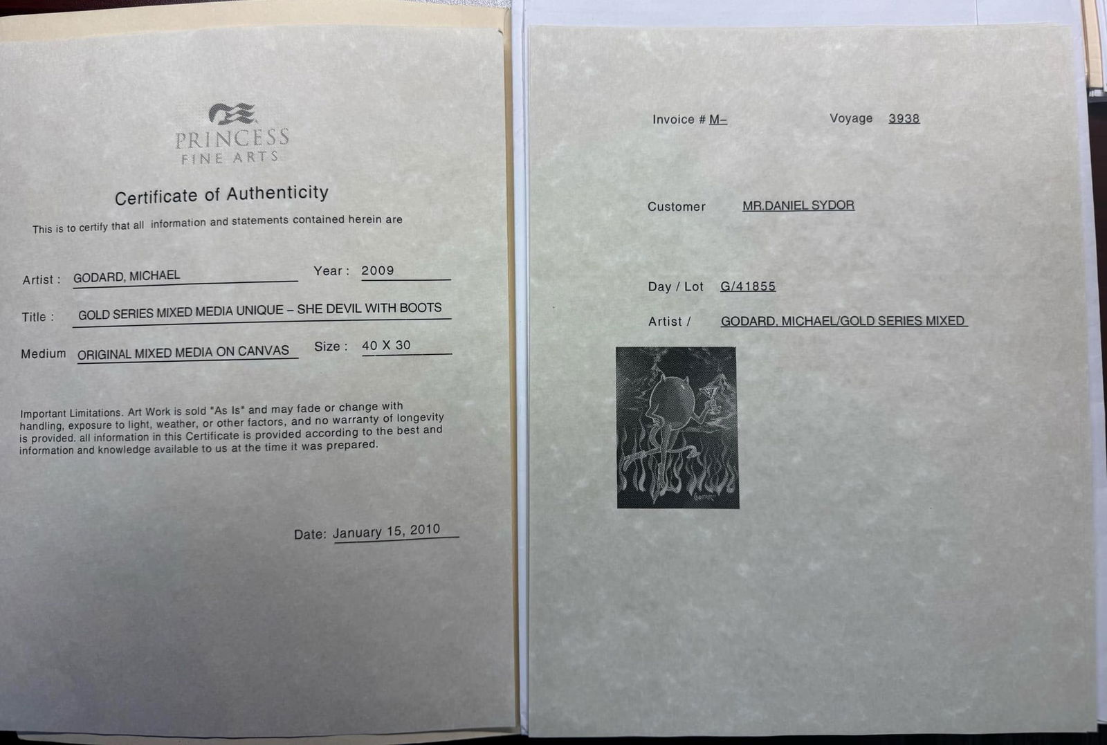 Michael Godard She Devil With Boots Unique - 3