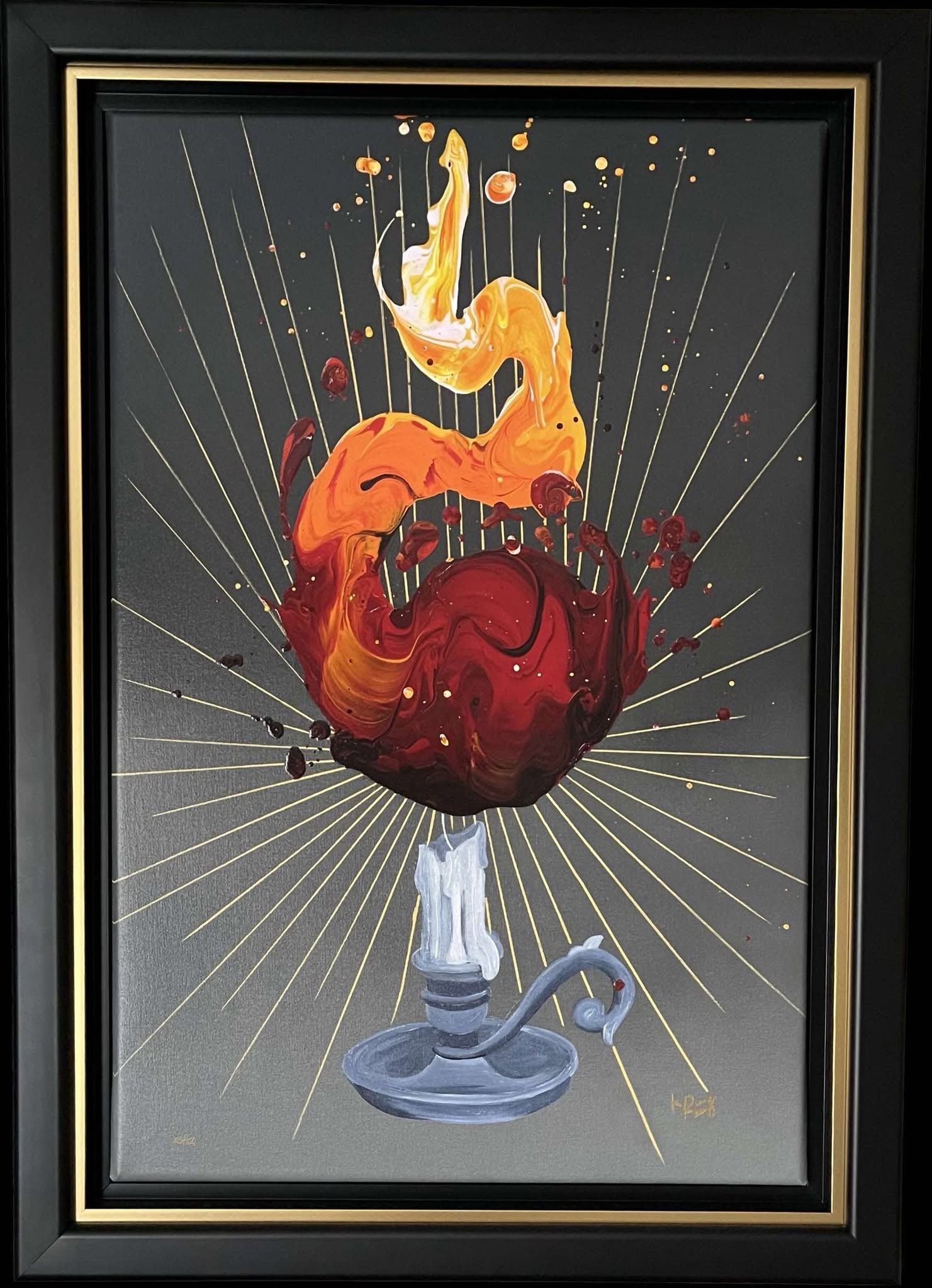 Kre8 "Become the light": Kre8 "Become the Light" 2022 27 5/8" x 18 3/8" image size Giclee in color with hand-embellishment on canvas. Hand-signed by the artist. Gallery framed, COA, appraisal