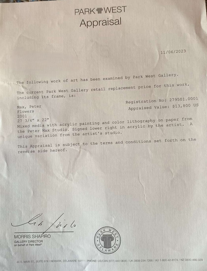 Peter Max "Flowers" - 4