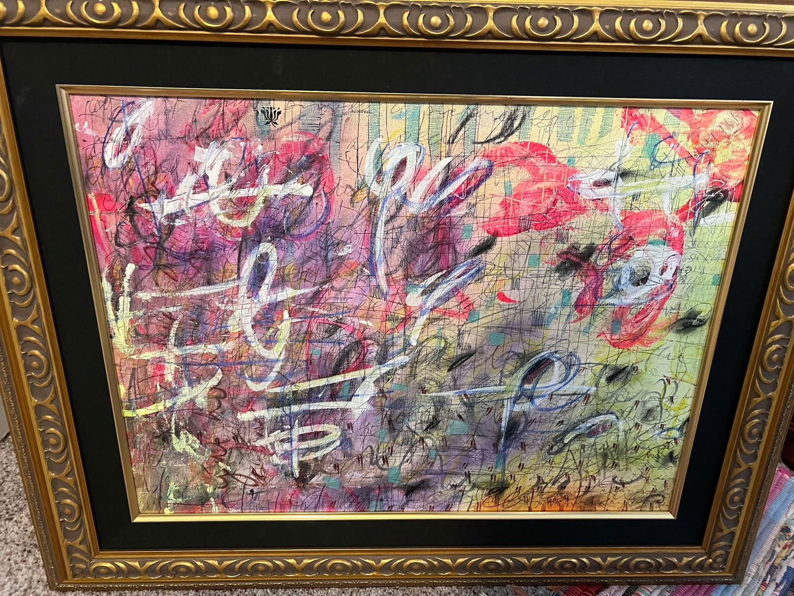 Tim Yanke "Entzundlich": Tim Yanke "Entzudlich" 2006 18" x 24" image size Mixed-media with pigment, charcoal, pastels, and ink on canvas. Signed in pencil lower right. Signed, titled, and dated on the verso. A unique work.