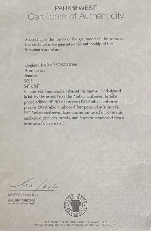 David Najar "Sunrise" - 2