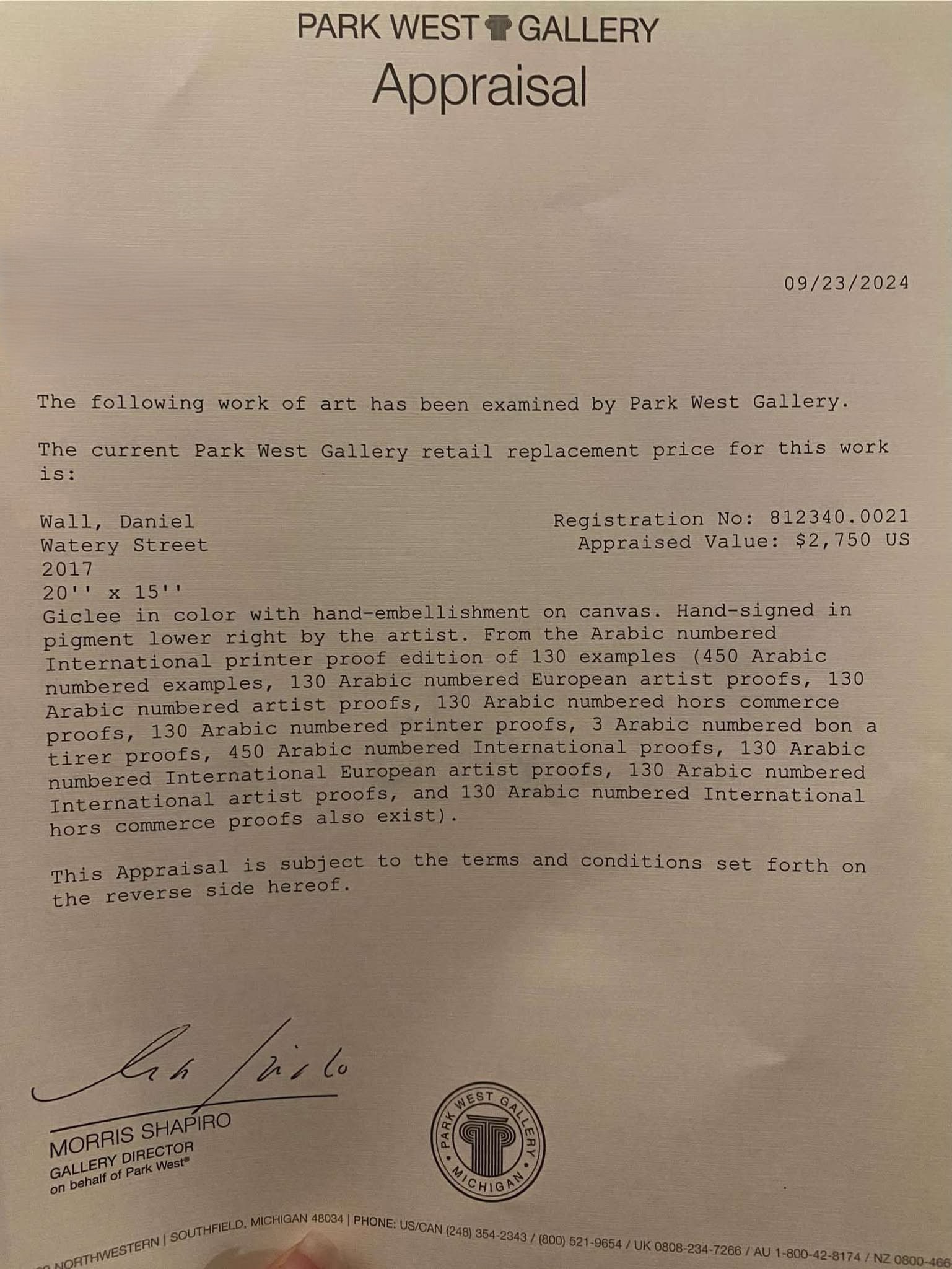 Daniel Wall "Watery Street" - 2